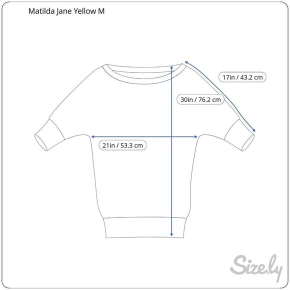 Matilda Jane Womens Medium Yellow Arrows Bell Sleeve Button Front Blouse Size M - Picture 2 of 9